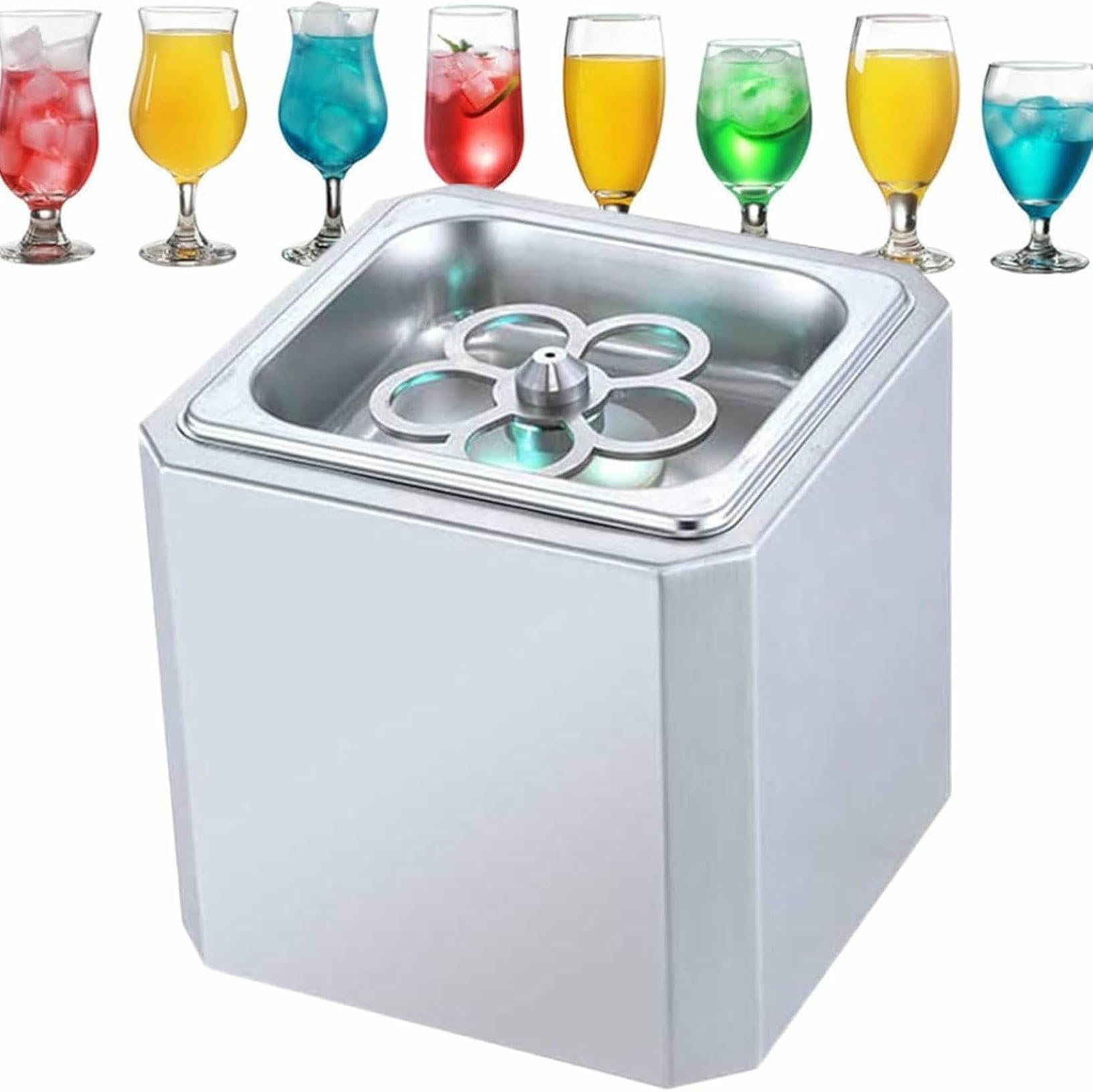 Chiller De Vidrio, CO2 Glass Graster para Tazas Y Vasos, Enfriadores De Bebidas Instantáneas para Cóctel, Cerveza, Bebidas Mixtas, Enfriadores De Vidrio para Bar, Restaurante, Cocina