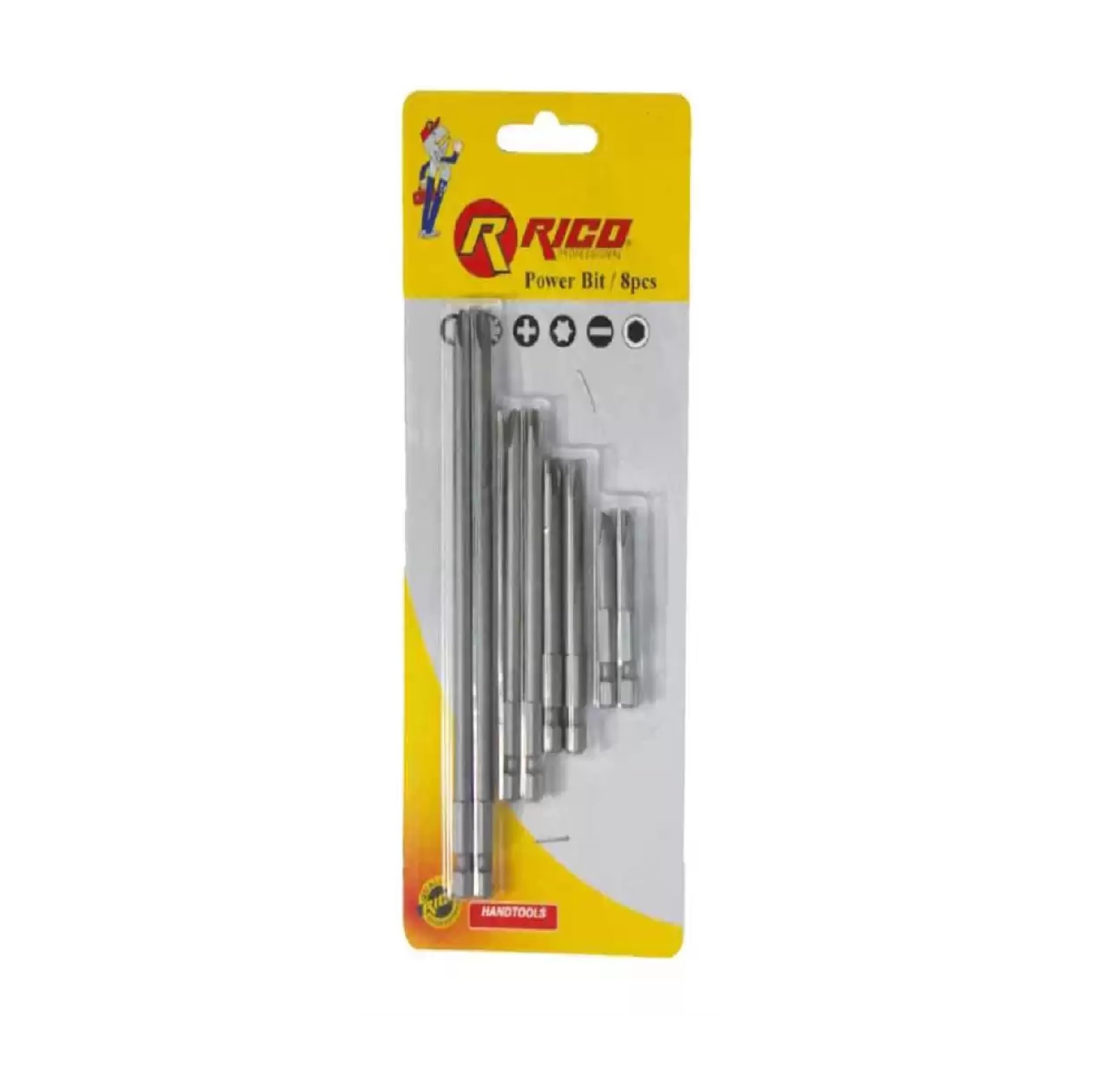 Rico 005-KK1133 PH2 Düz ve Yıldız Matkap Ucu Seti 8 Parça