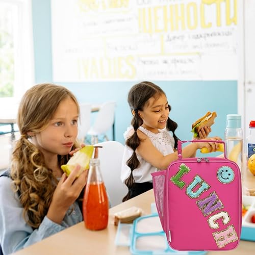 Miniatura 8 de Lonchera con aislamiento para mujeres, niñas, adolescentes, bolsa grande con aislamiento térmico para niños, grande, reutilizable, linda, bolsa
