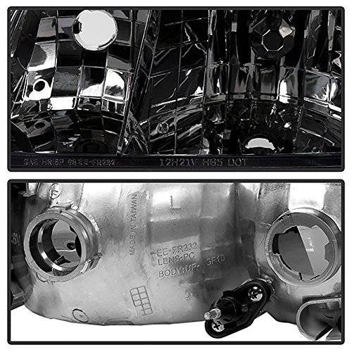 Vipmotoz Chrome Smoke Oe-Style Headlight & Turn Signal Side Marker Lamp Assembly For 1998-2011 Ford Crown Victoria, Driver & Passenger Side #TOP2