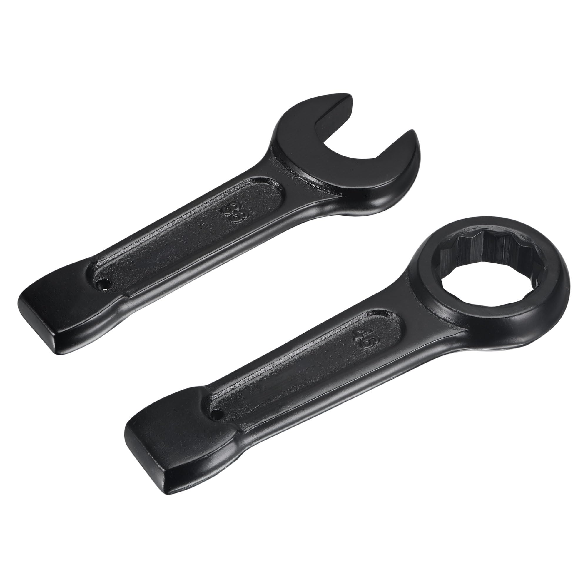 uxcell 2 llaves inglesas de extremo abierto de 36 mm, llave de anillo de 46 mm, llave de acero de alta resistencia, llave abierta única, llave de extremo de caja para reparación mecánica de