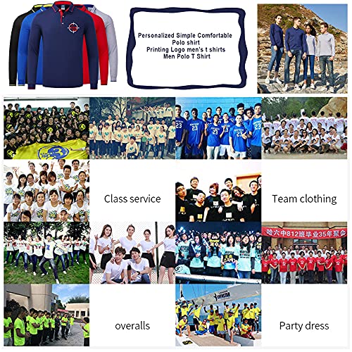 Personalized Men Long Sleev Polo Shirts Customized Casual Slim Fit Collar Shirt Work Shirt4