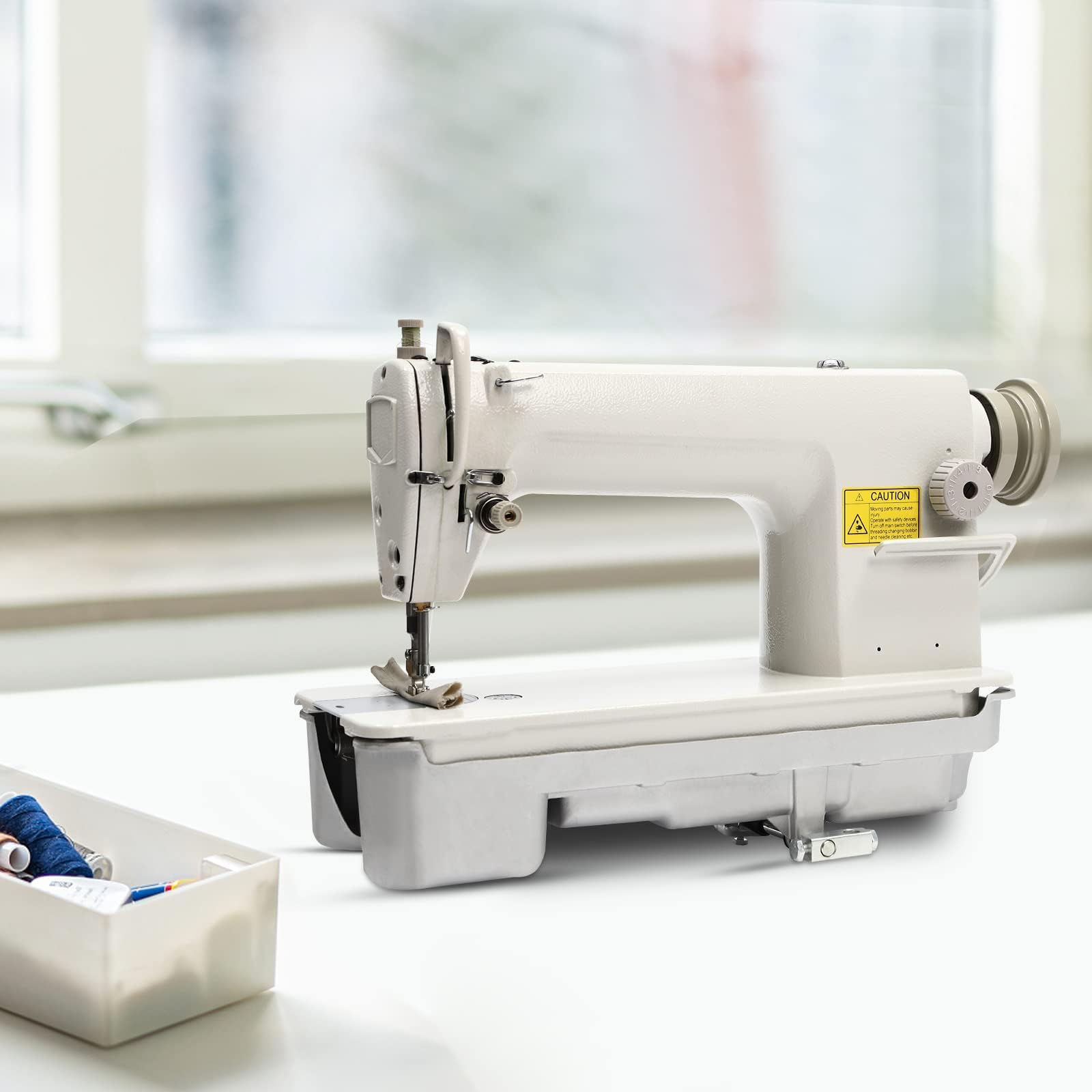 Máquina de coser industrial para cuero, telas pesadas y lona, equipo de costura recta para algodón y trabajos de reparación