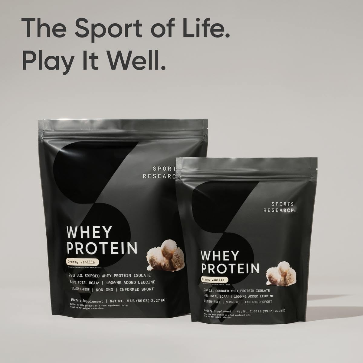 Sports Research Whey Protein Isolate - Sports Nutrition Protein Powder 25g per Serving - 5lb Bag Whey Protein - Vanilla Flavor - Bulk Protein Powder, 56 Servings - Image 6