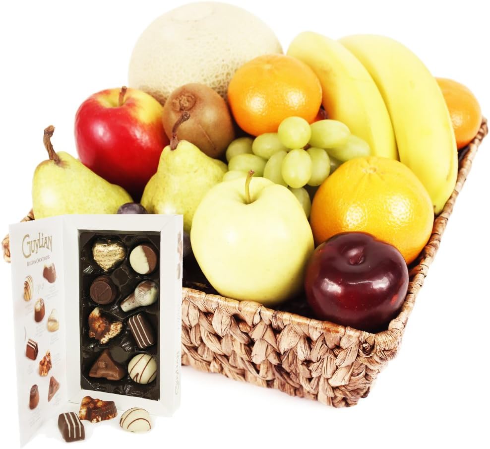 MARTINIQUE FRUIT BASKET & CHOCOLATES - Delicious and Healthy Fresh Fruit Hampers Gifts by Eden4fruit