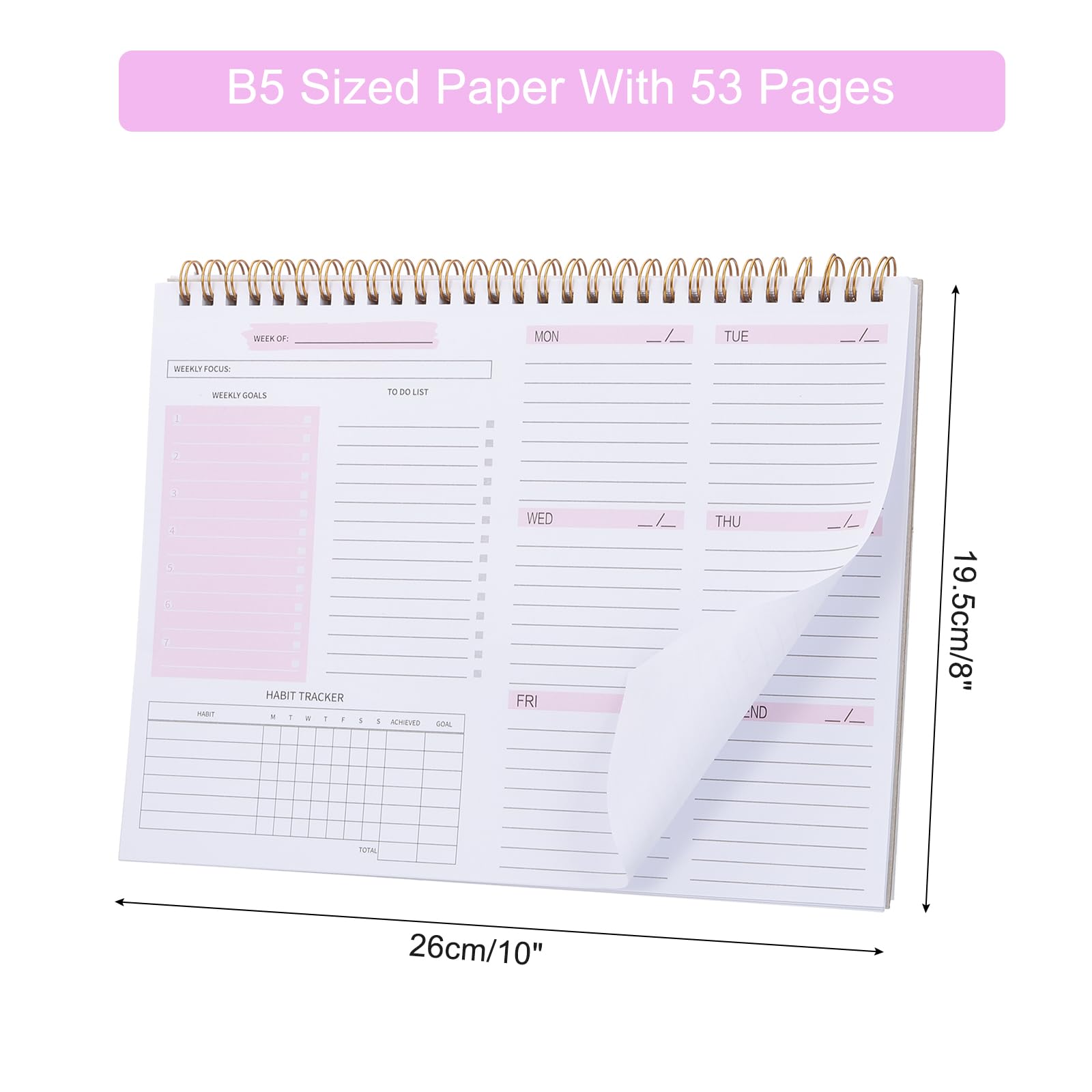PATIKIL Undated Weekly Planner - Image 2