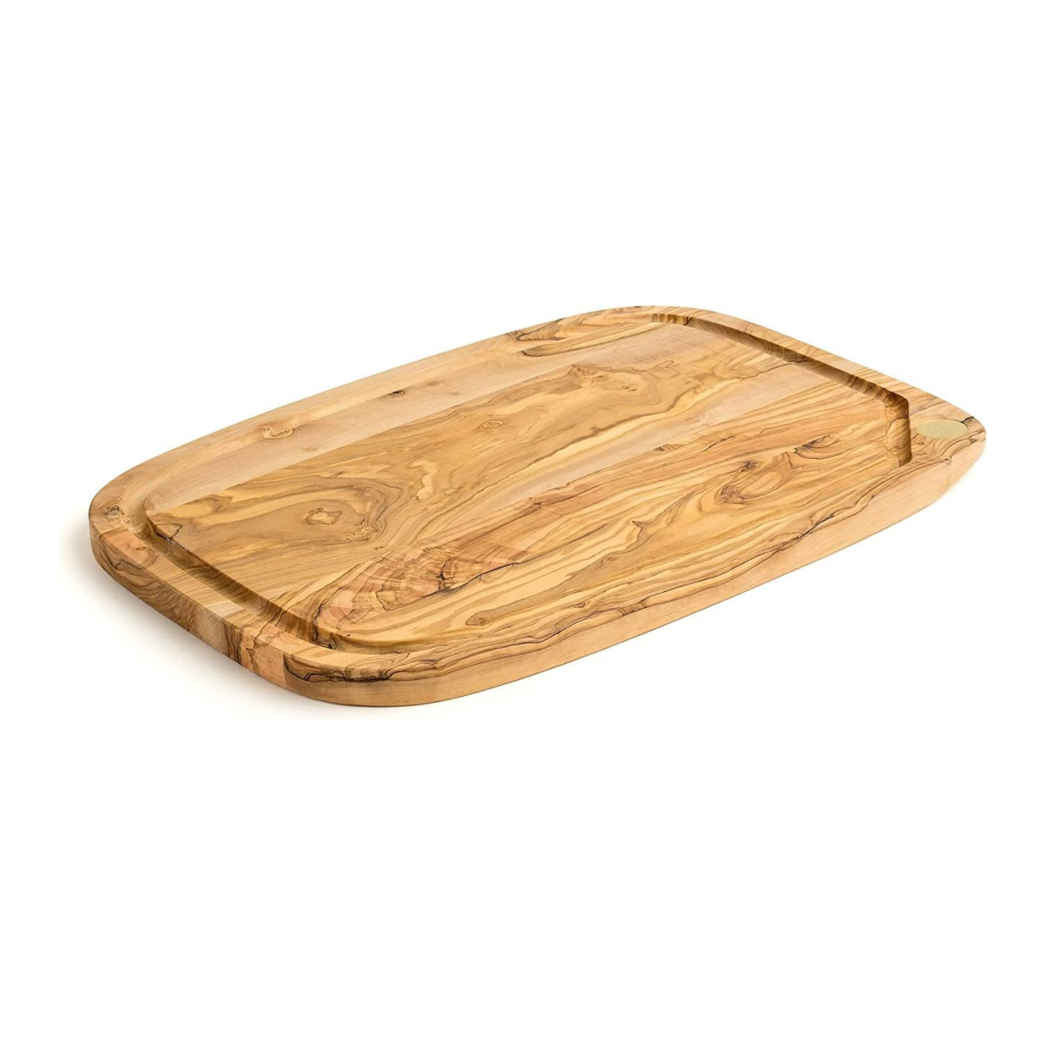 Berard Planche à découper Nerro en bois d'olivier 40 x 29 x 1,9 cm 7455335