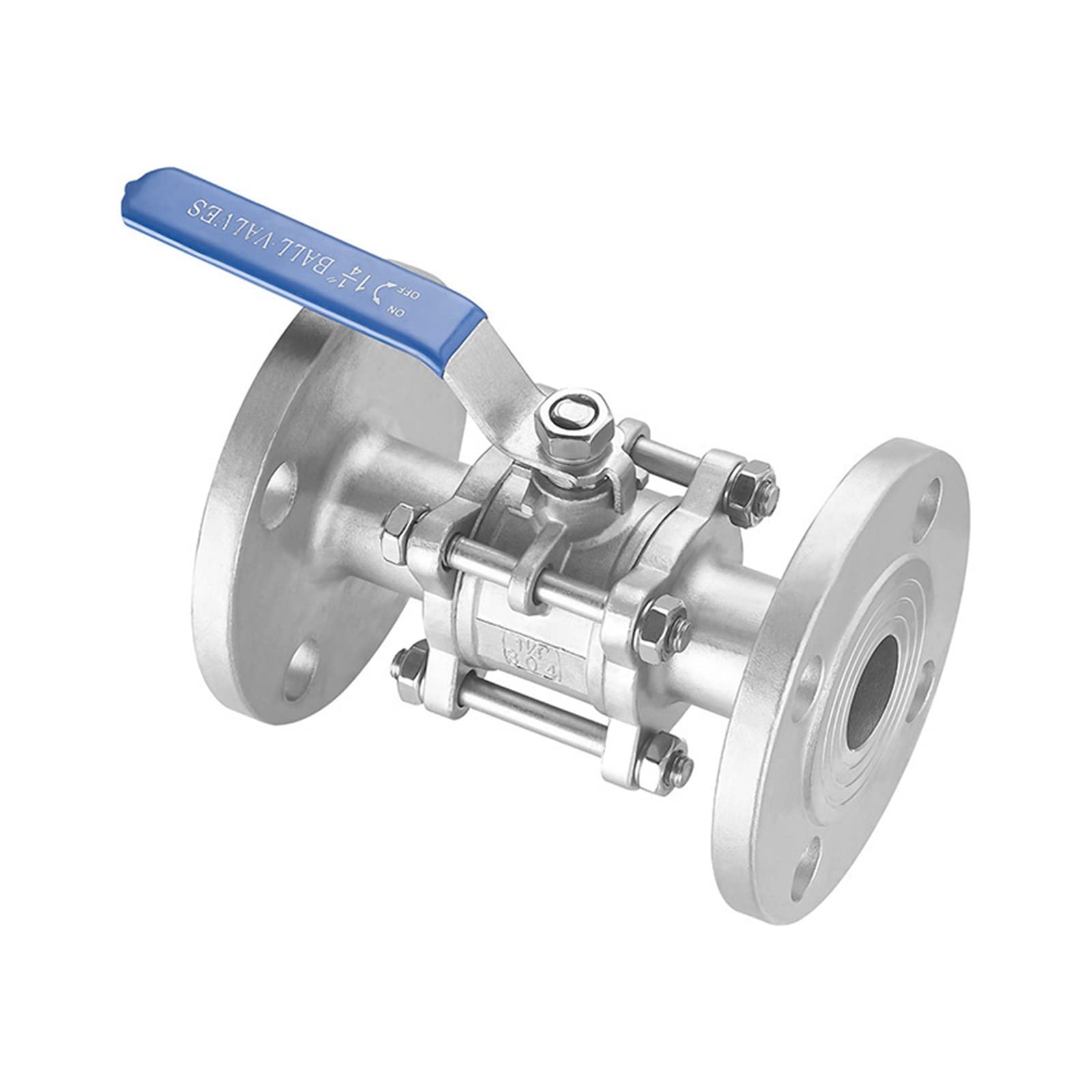 Kxiwlufv One Color 1-1/4" Stainless Steel 304 Manual Flange Ball Valve 1.6Mpa Flanged