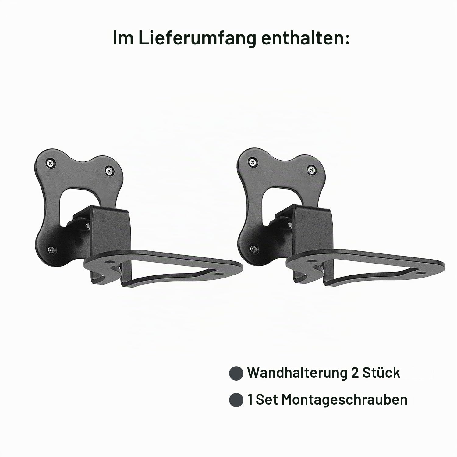 Wandhalterungen, kompatibel mit Harman Kardon Enchant 900/1100 Hecklautsprechern, verstellbare Metall-Wandhalterungen, Halterung für Surround-Sound, Audio, Schwarz, 2 Stück