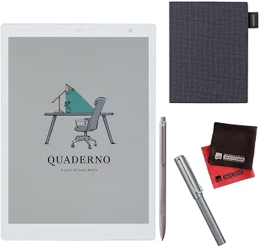 Electronic Paper Quaderno A4 Type QUADERNO A4 Gen. 3C FMVDP43CA4 Ramie Stylus Pen Exclusive Cover Cloth Set