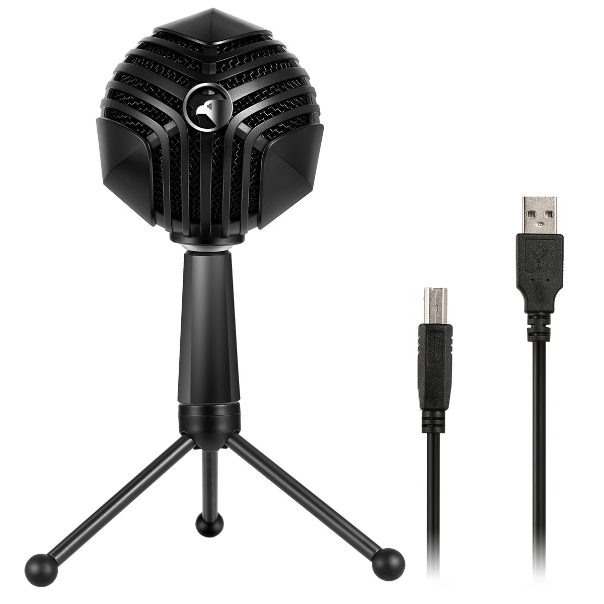Persevere Condenser Microphone Gaming Mic, Multi-Pattern USB Recording Microphone, 360° Streamer Gamer Microphone for Computer, PC, Laptop, Mic for Recording, Gaming, Chatting, YouTube