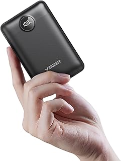 VEGER 20000mAh Mini Quick Charge Power Bank 20W PD 18W QC 3.0 USB C Battery Pack with LED Display 3 Outputs 2 Inputs Compatible with iPhone 13/12/11, Samsung,Tablet and More (Black)