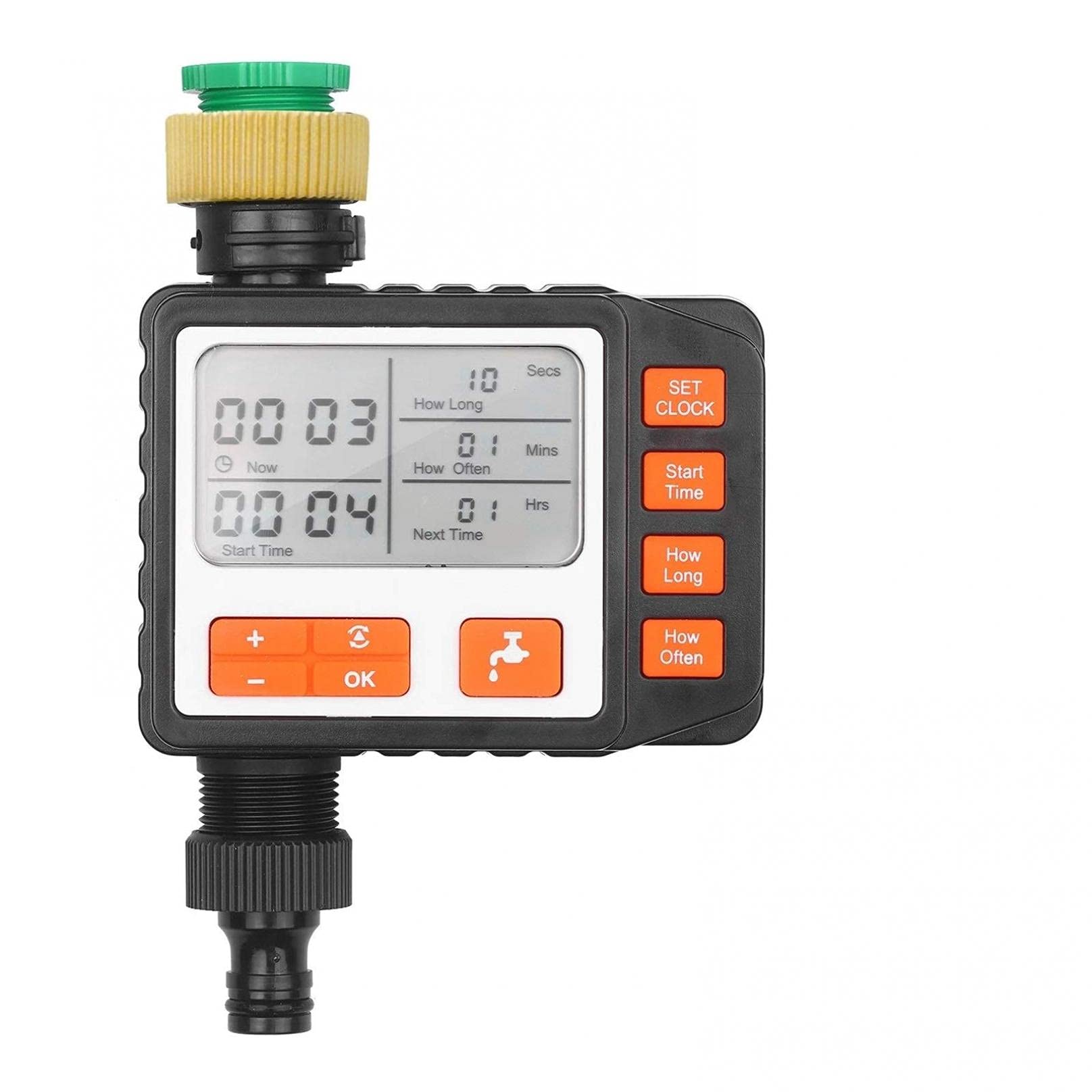 ZHJIUXING ST Irrigation Controller Programmable Outdoor Watering Timer Single Outlet Automatic On Off Irrigation System for Garden (Color : Black, Size : US), Black, EU