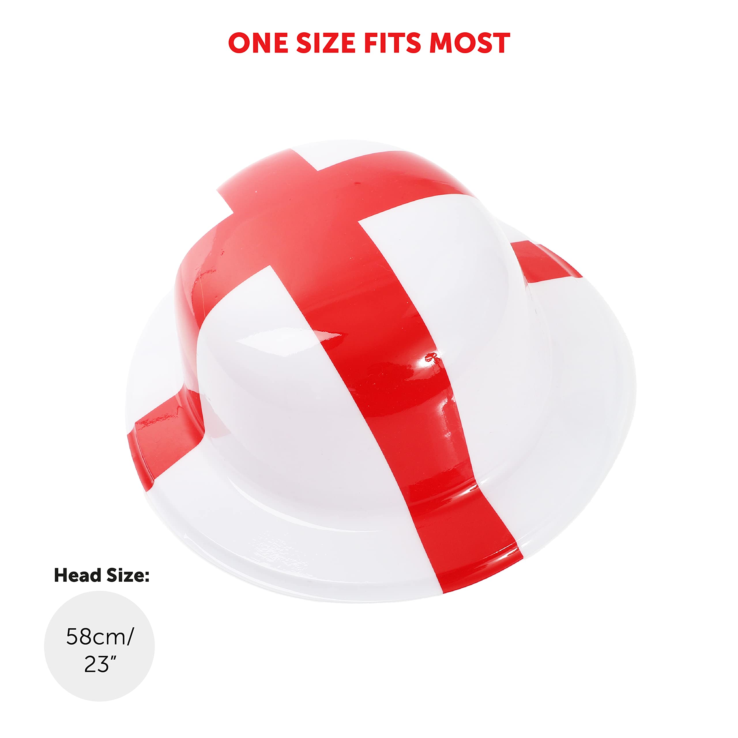 Sombrero de boliche inglés, accesorio para disfraz, sombrero de bandera de Inglaterra para el día de San Jorge, eventos deportivos, partidos de fútbol, fiestas y celebraciones patrióticas