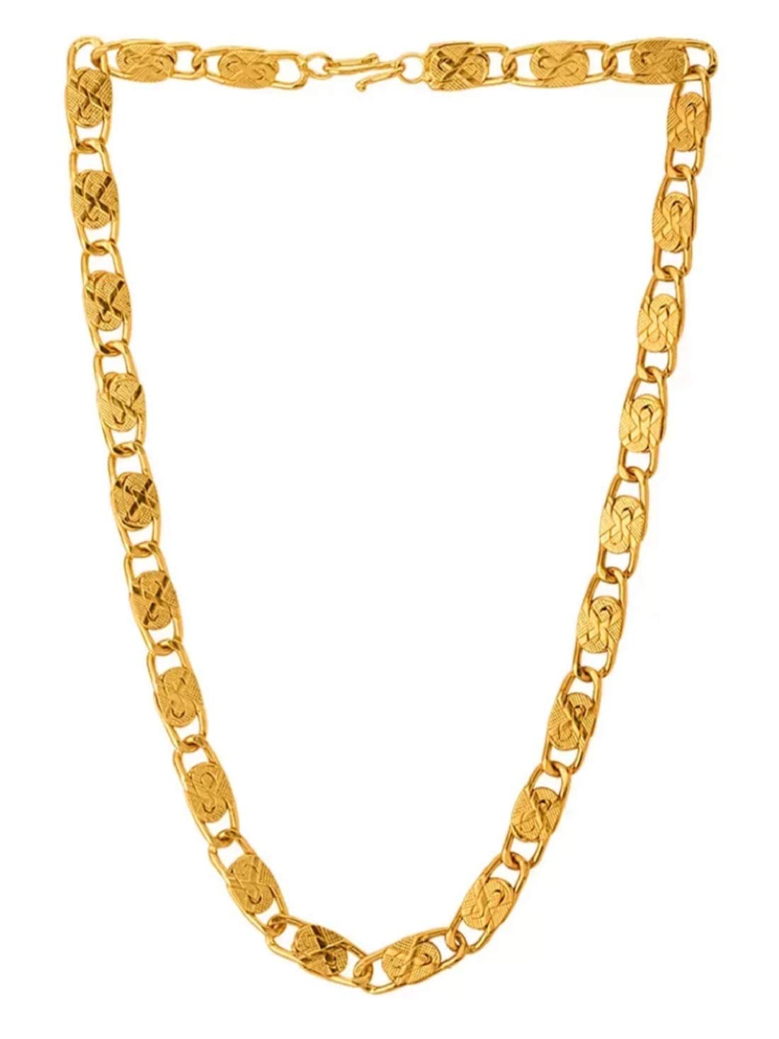 Gold plated neck chain necklace jewellry mala For Men and women Stainless Steel Necklace for women and men unisex Fashion Jewellery (B083RXT7RS) Amazon Price History, Amazon Price Tracker