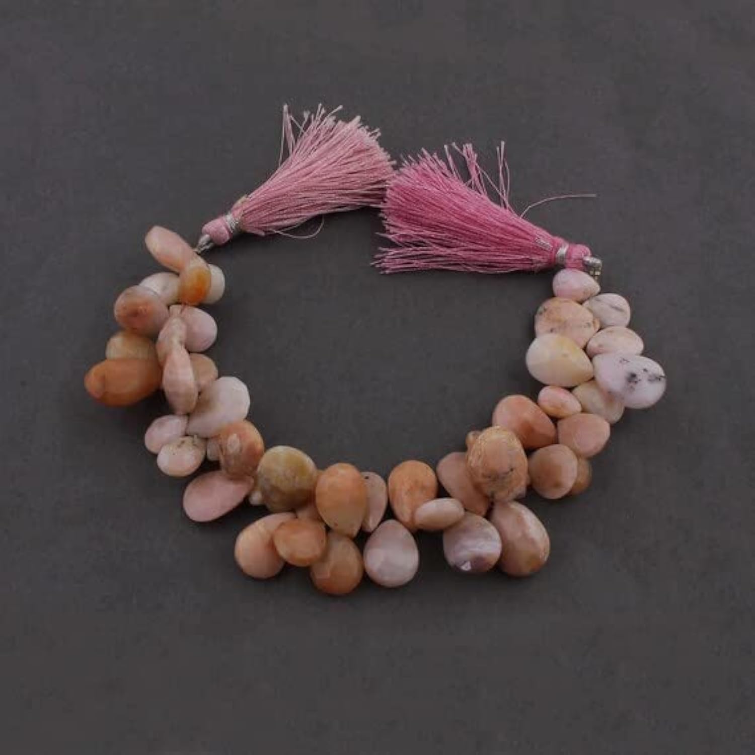 Pink opal faceted pear drop beads pour illuminer vos tenues d'été et vos looks bohèmes