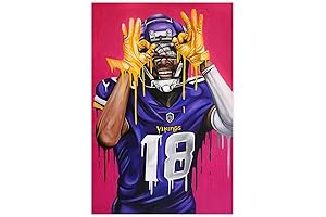 Justin Jefferson Canvas Masterpiece: Enhance Your Space with Gridiron Greatness