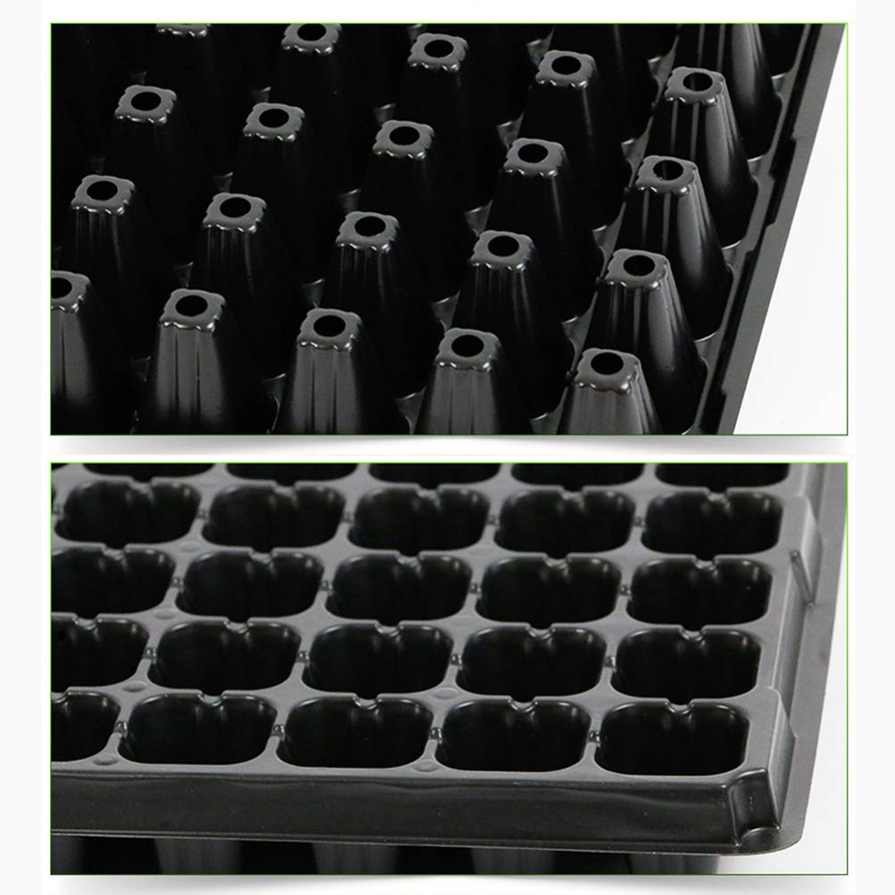 Cabilock Vassoio per Semina in PVC 105 Celle Forate, 10 Pezzi per Giardinaggio Domestico, per Coltivazione e Germinazione di Piantine in Balcone o Serra