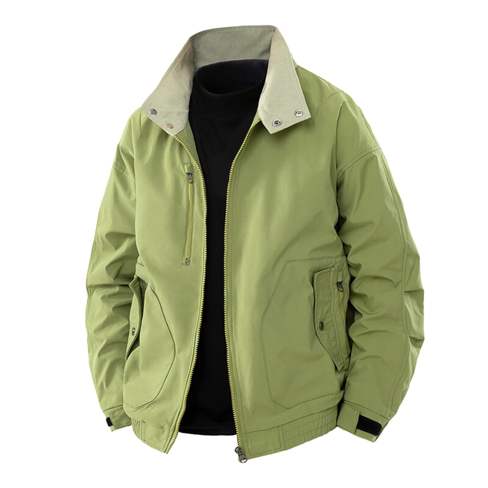 Generisch Fahrrad Regenjacke Herrenjacke im neuen robusten Stil mit lockerem Stehkragen und großer Größe