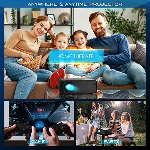 ELEPHAS Mini WiFi Projector for iPhone, 2023 Upgraded HD Movie