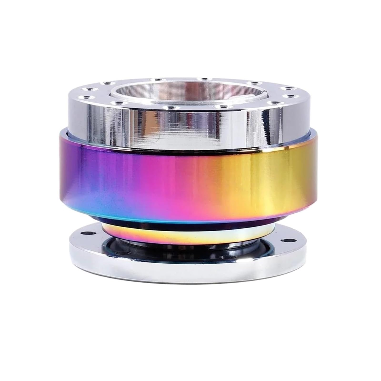 Para Universal Car Tuning Volante Adaptador Cubo Liberación Rápida Snap Off Boss Kit Paletas cambio volante coche(NeoChrome)