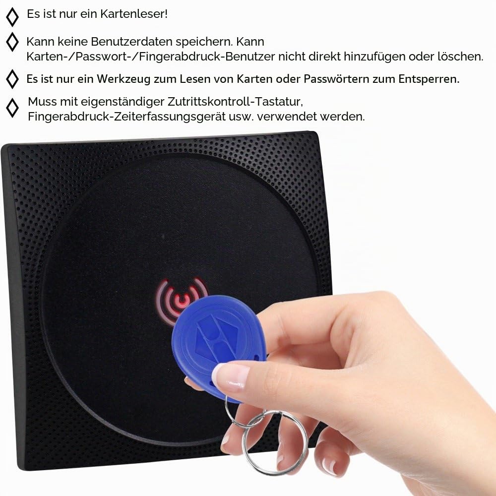 Long Range RFID Kartenleser 13,56 MHz Proximity-Karte Zutrittskontrolle Reader Wiegand34 IP65 wasserdichte NFC Reader (KR601 IC)