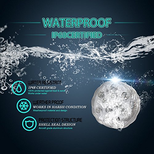 Swimming Pool Lights For Bathtub Fountain Hot Tub Waterproof Pond Light With Remote Home Party Vase Waterfall Fish Tank Christmas Halloween Decor Rgbw Underwater Submersible Led Lights 4Pack(4 Pack) #TOP2