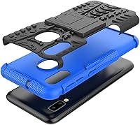 Vista 7 de Asuwish Funda de teléfono para Samsung Galaxy A10e con protector de pantalla de vidrio templado y soporte delgado, híbrida, resistente, funda Azul