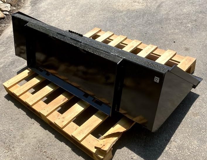 Skid Steer/Tractor Bckt, 72-inch 6ft Smooth Low Profile Bckt for Tractors and Skid Steer Loaders, SSQA Mount -Material Handling Attachment