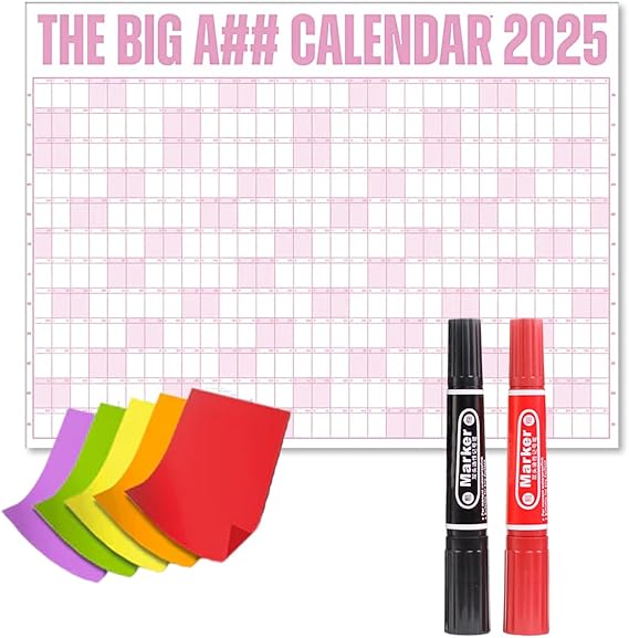 The Big A Calendar 2025 Dry Erase, 2025 Yearly Wall