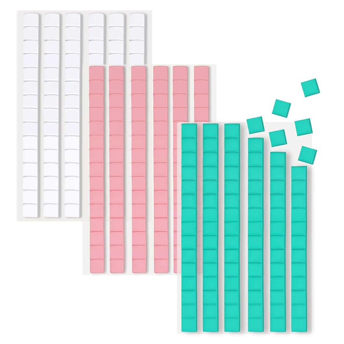HASTHIP® 288Pcs Sticky Tack 3 Color Adhesive Putty Sticky Tack for Holding Nail Extension Multi Purpose Sticky Tack Flexible Mounting Putty for Crafts Hanging Pictures, Small Objects