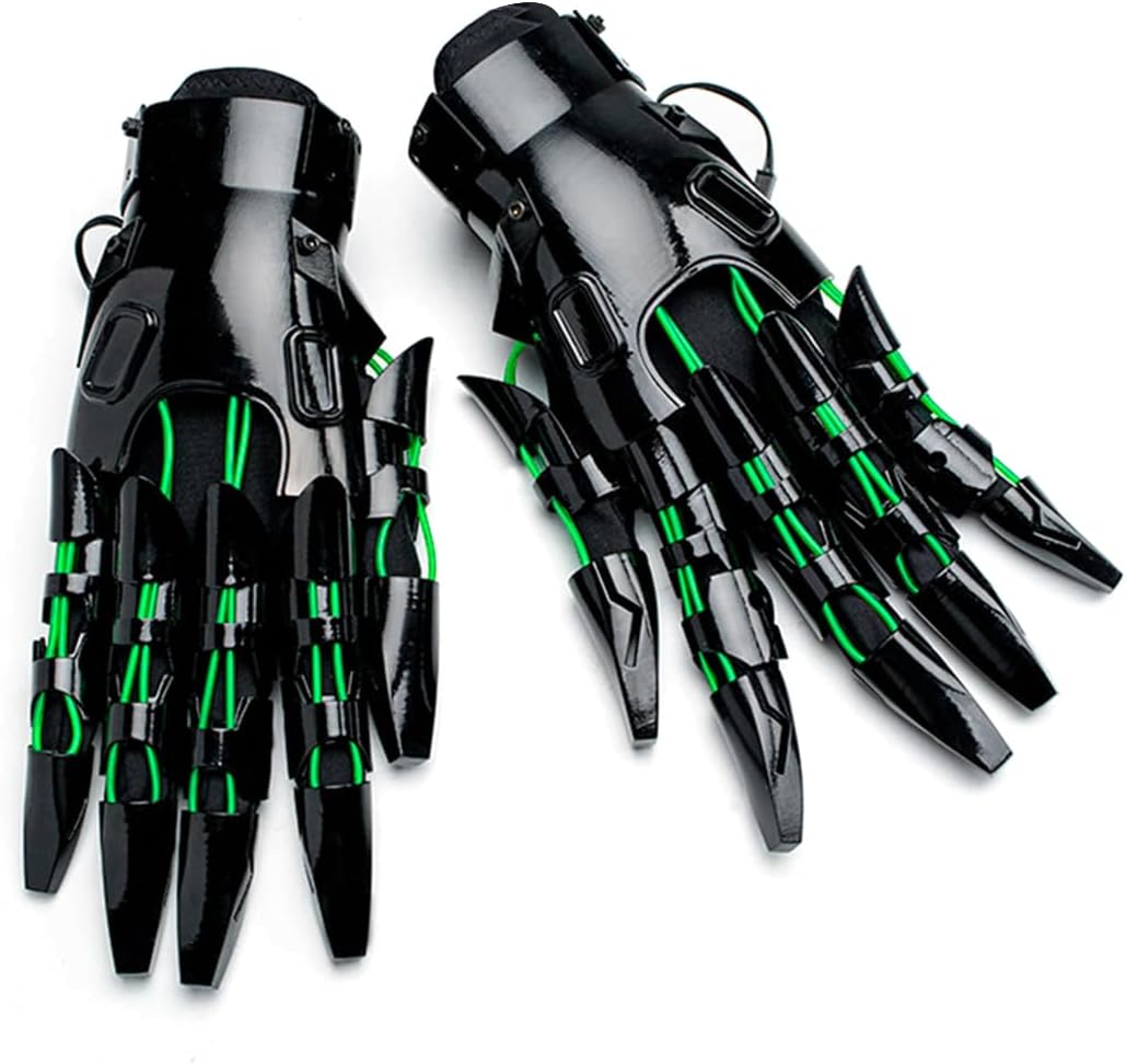 Punk Gloves Cosplay Gloves, Glowing Mechanical Gloves Cosplay Outfit Christmas Halloween Gifts-Product Design Duration 15-25 days