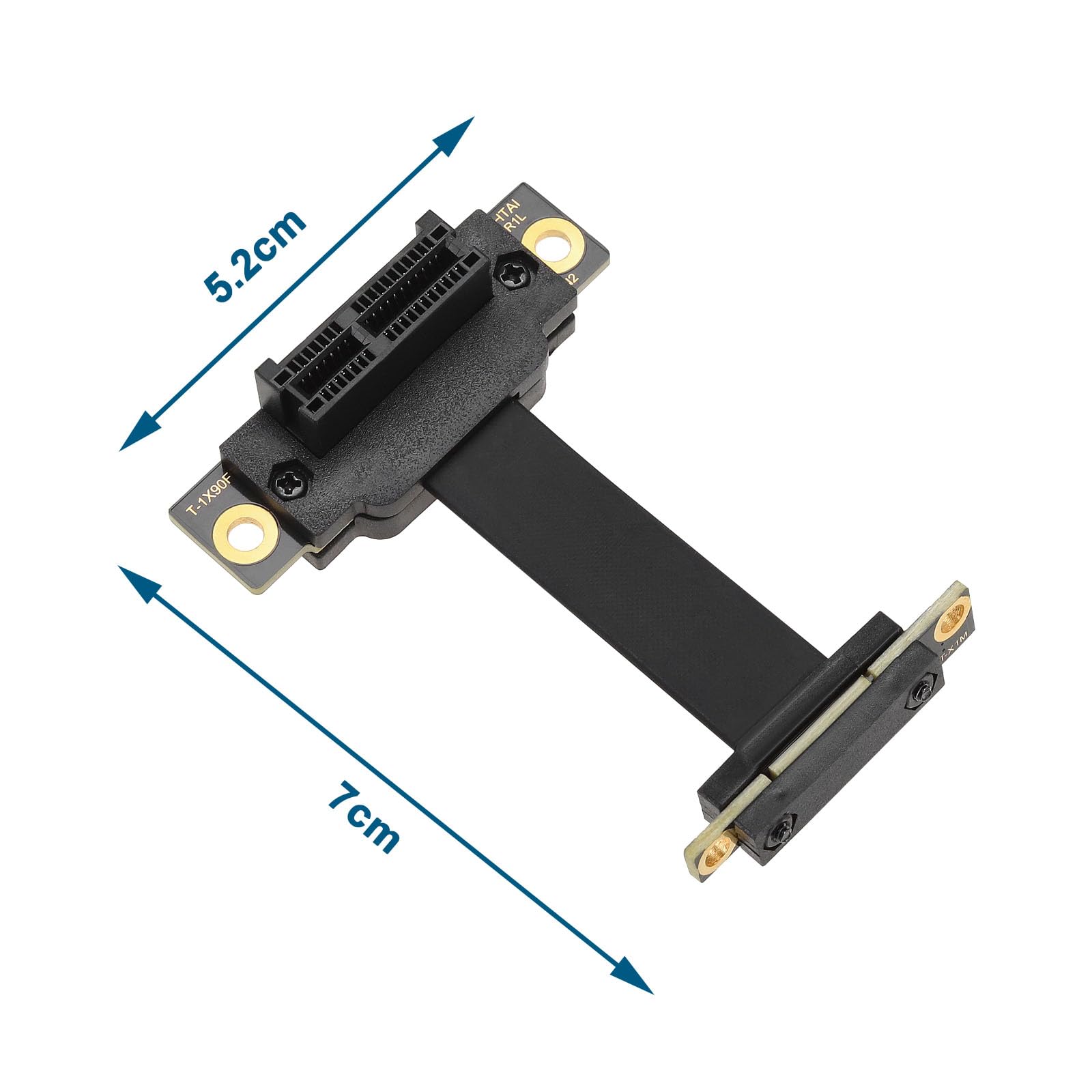 Cavo Prolunga PCI Express 3.0 A 90° Maschio-Femmina 10cm Per Scheda Grafica, Audio, Wireless