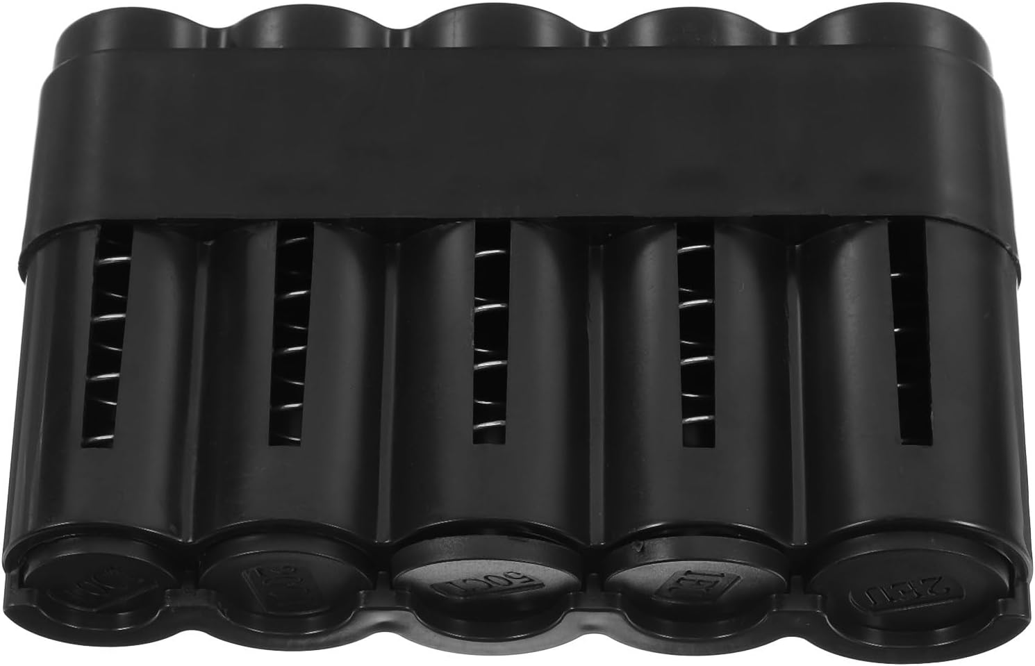 Black Plastic Coin Storage Box for Collectors, Portable Travel Organizer