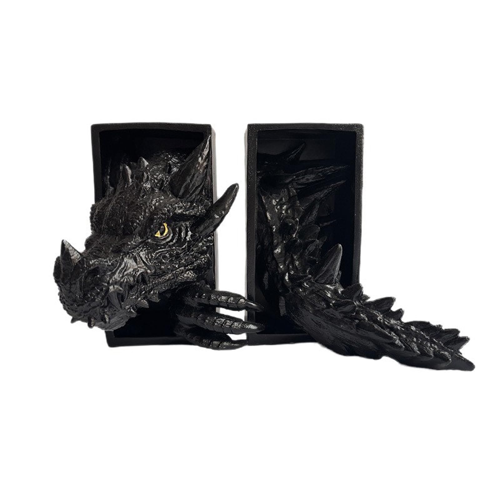 Drachen Buchstützen, dekorative Buchstütze mit Tieren, Bücherhalter aus Kunstharz, Buchstützen für Regale, Büro, Heimdekoration, Bücherliebhaber, Geschenk, dekorative Buchstützen für Regale