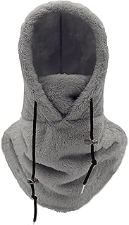 Sherpa Hood Ski Mask Winter Balaclava Adjustable Warm, Sherpa Hood Hat Women Man, Sherpa Ski Hood, Wind-Resistant Winter Face Mask, Balaclava Ski Mask