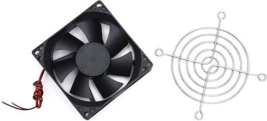 Electronic spices DC 12V Cooling Fan for PC Case, CPU Cooler with 3 Inches Grill