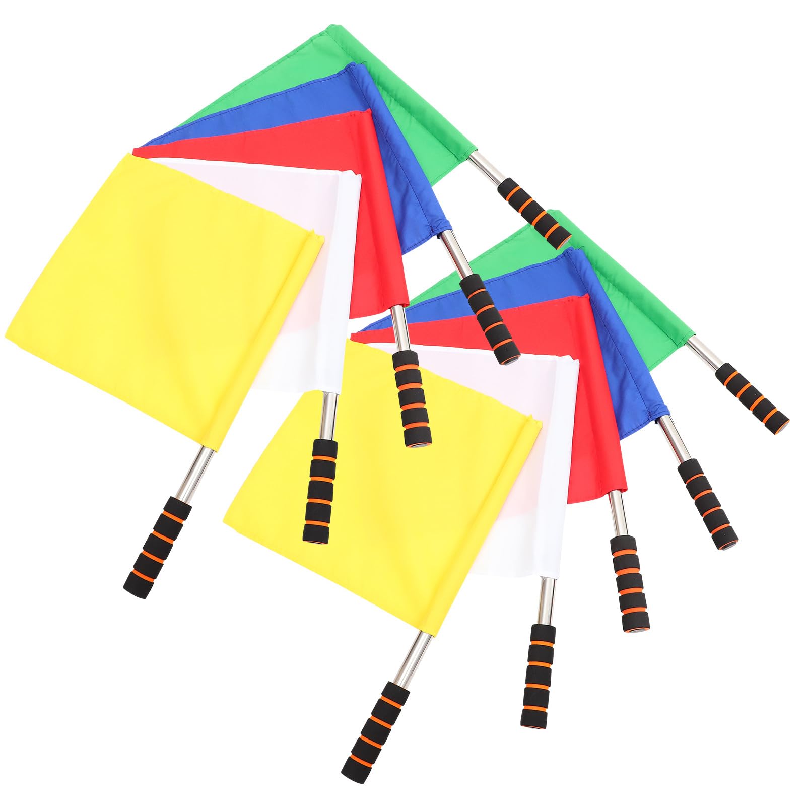 Kichvoe 10 Bandiere da Calcio Arbitro da Segnalazione Mano Colorate, Bandiere di Direzione Gara Leggere e Robuste, per Partite e Allenamenti Sportivi Outdoor
