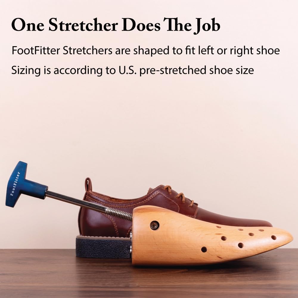 FootFitter Premium Wooden Shoe Width Stretcher Adjustable Expander for Men & Women Relieves Tight Shoes and Improves Comfort - Image 6