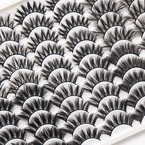 Veleasha 30-Pair Faux Mink Eyelash Variety Pack #TOP22