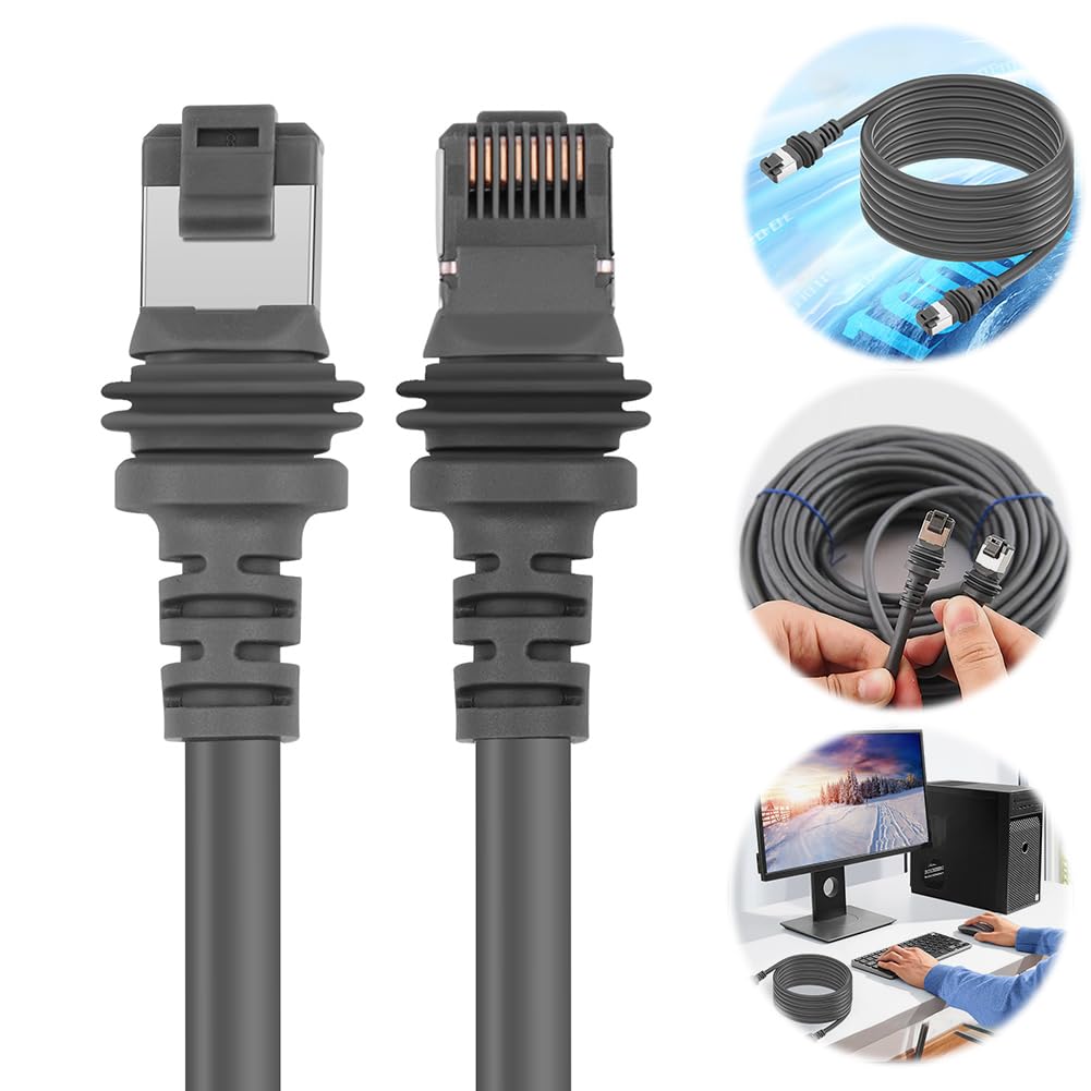 Generic Per Starlink Gen 3 Cavo di Ricambio Cavo Standard V3 Impermeabile Cavo Ethernet Cavo Ethernet 2000Mbps Cavo Ethernet 30-150Ft W/Connettore RJ45 Plug and Play per Starlink V3 Rettangolare