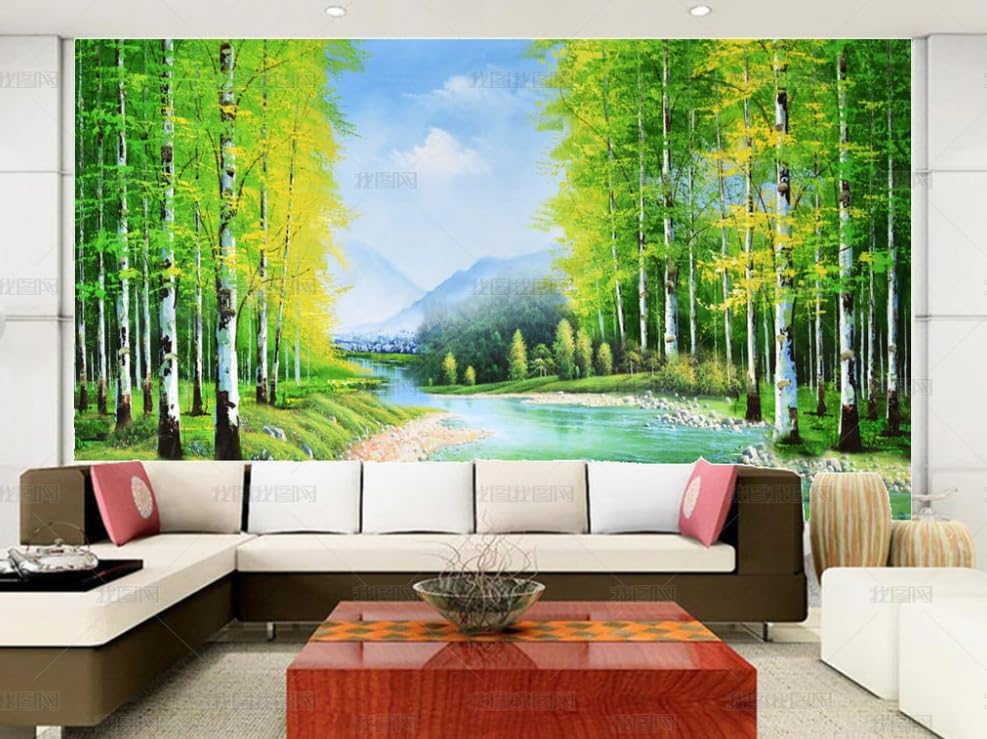 Papier peint intissé forêt et montagnes 450x315 cm