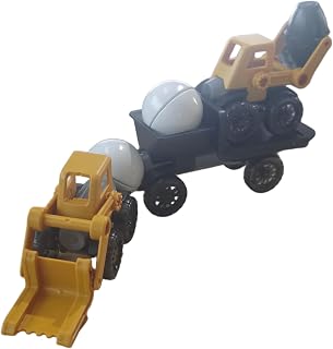Jovow 12-in-1 Mini Magnetic Construction Vehicles Building Set, STEM DIY Truck Toys & Traffic Signs with Storage Box, Educational Gift for Boys Age 3-8