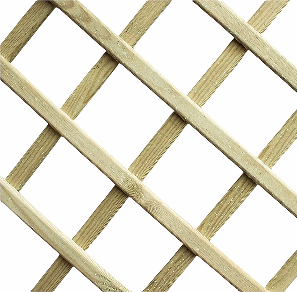 Pannello Grigliato in Legno di Pino Impregnato da Giardino per pianti rampicanti Decorazione Balconi (90x180 cm)
