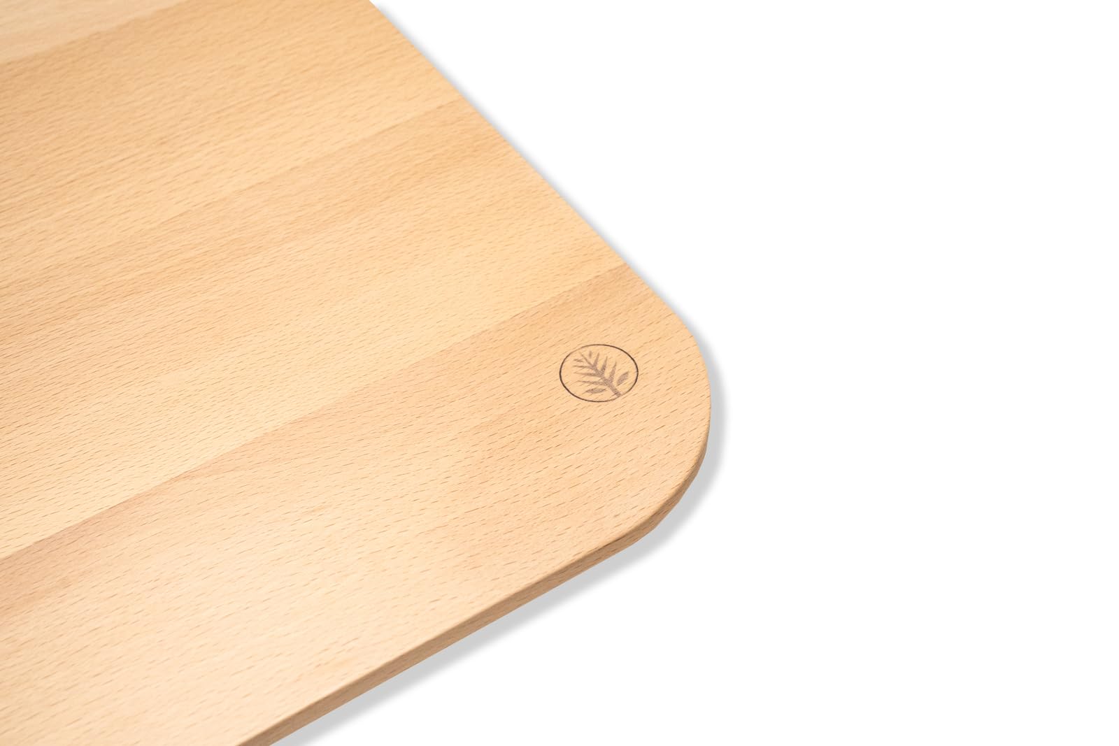 Tablero de escritorio de madera maciza de haya con borde suizo (60 x 120 cm)