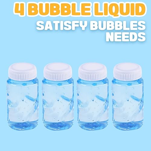 Miniatura 5 de Ametralladora de burbujas de 132 agujeros  Bazuca de burbujas con luz mejorada 2023 con solución de burbujas, pistola de cañón eléctrica para hacer