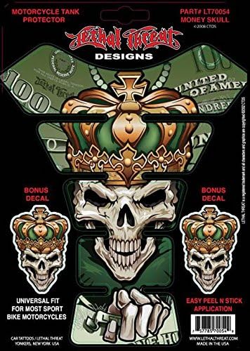 Vista 3 de Yana Shiki USA YSLT70123 Tank Pad Canada Ripping Skull, 1 paquete