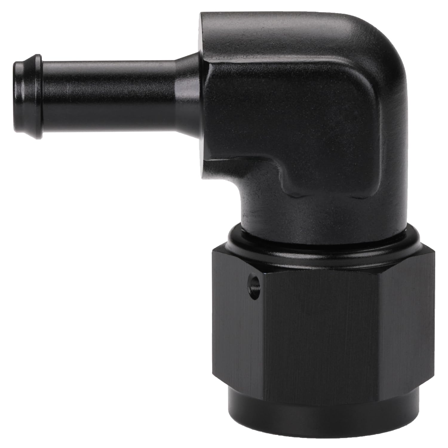 Podavelle 8AN Female to 5/16 Barb 90 Degree Hose Fitting Adapter Swivel Aluminum Black