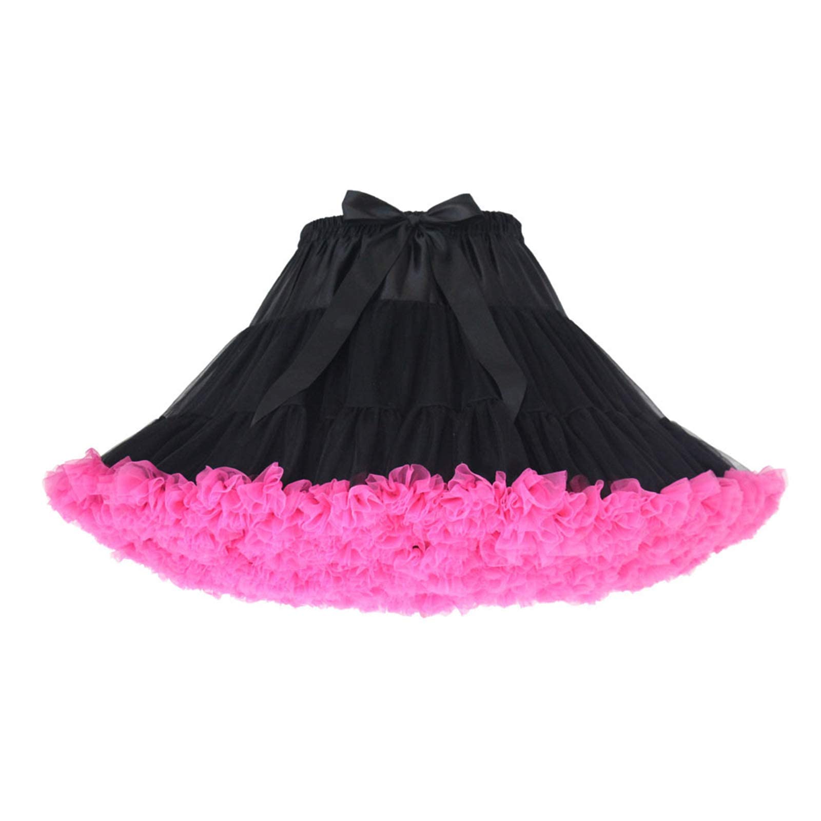 Sottogonna elastica da donna in tulle, tutù per feste, multistrato, per cosplay, gonna, lunghezza 40 cm, vita 56-95 cm