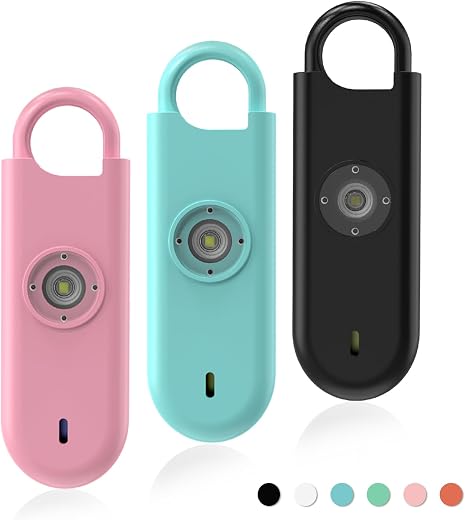 Fauxomor 140dB Personal Safety Alarm 3-Pack